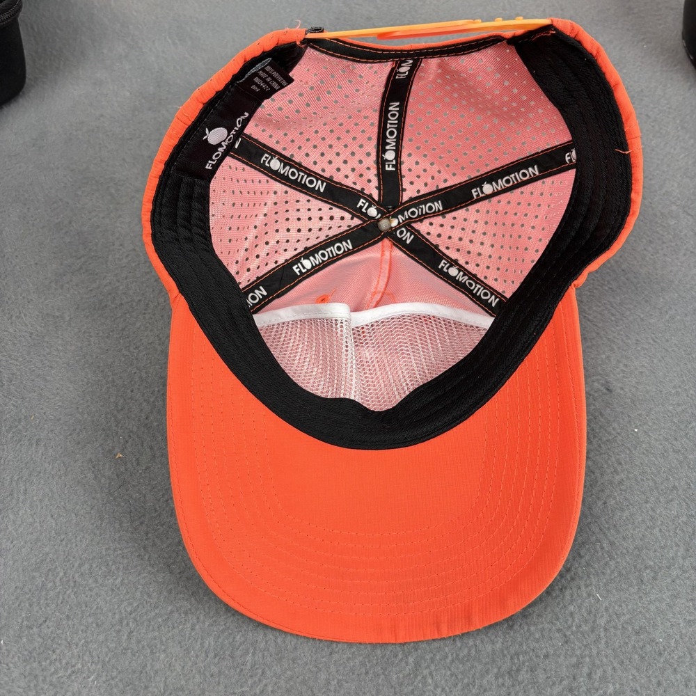 Flomotion Hat Cap Snap Back Orange Perforated Don't Feed The Locals Mens Slogan - Picture 9 of 9